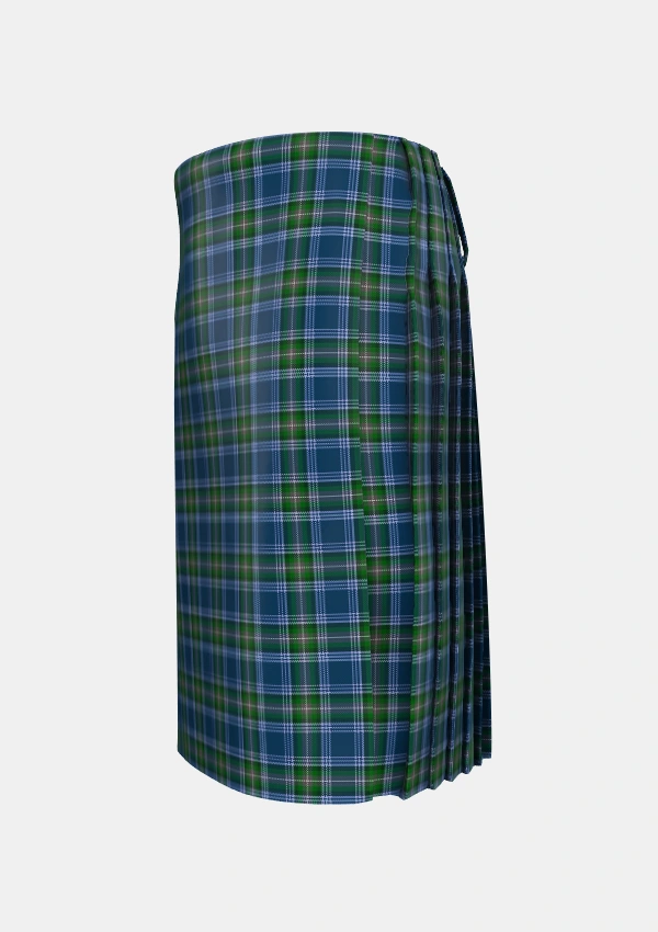 Traditional_Greenshields_Personal_Tartan_6578_kilt_left_image_with_pleated_design_and_adjustable_buckles_for_men