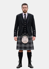 Traditional_Grey_Highlander_Tartan_Kilt_and_Argyle_Jacket_Kilt_Outfits_front_image