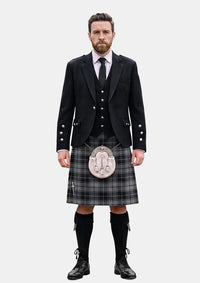 Traditional_Grey_Highlander_Tartan_Kilt_and_Argyle_Jacket_Kilt_Outfits_front_image