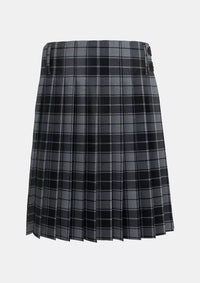 Traditional_Grey_Highlander_Tartan_kilt_back_image_with_pleated_design_and_adjustable_buckles_for_men