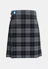 Traditional_Grey_Highlander_Tartan_kilt_front_image_with_pleated_design_and_adjustable_buckles_for_men