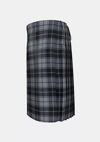 Traditional_Grey_Highlander_Tartan_kilt_left_image_with_pleated_design_and_adjustable_buckles_for_men