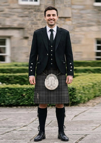 Traditional_Grey_Spirit_tartan_6594_Kilt_and_Argyle_Jacket_Kilt_Outfit_front_image