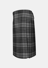 Traditional_Grey_Watch_Tartan_kilt_left_image_with_pleated_design_and_adjustable_buckles_for_men