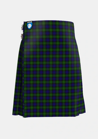 Traditional_Gunn_2_Tartan_708_kilt_front_image_with_pleated_design_and_adjustable_buckles_for_men
