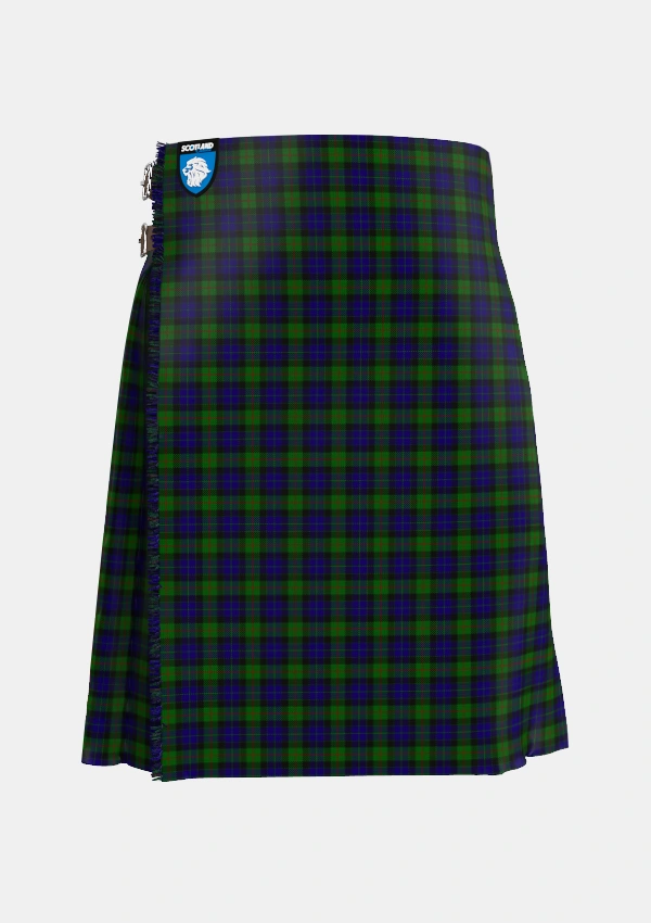 Traditional_Gunn_2_Tartan_708_kilt_front_image_with_pleated_design_and_adjustable_buckles_for_men
