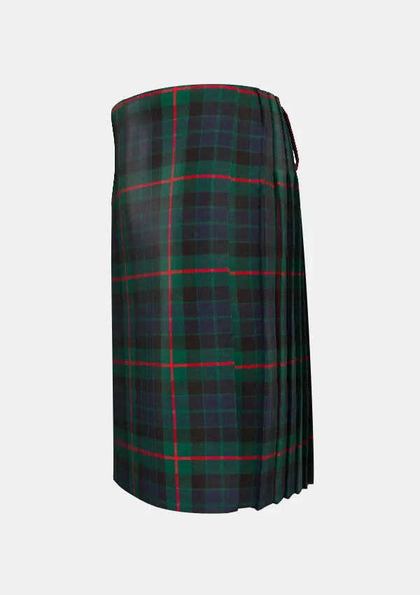 Traditional_Gunn_Modern_Tartan_kilt_left_image_with_pleated_design_and_adjustable_buckles_for_men