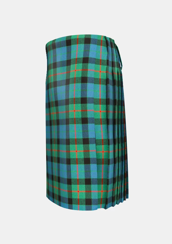 Traditional_Gunn_Tartan_kilt_left_image_with_pleated_design_and_adjustable_buckles_for_men