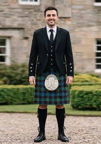 Traditional_Guthrie_tartan_1085_Kilt_and_Argyle_Jacket_Kilt_Outfit_front_image