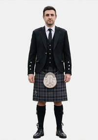 Traditional_Hamilton_Grey_Tartan_Kilt_and_Argyle_Jacket_Kilt_Outfits_front_image