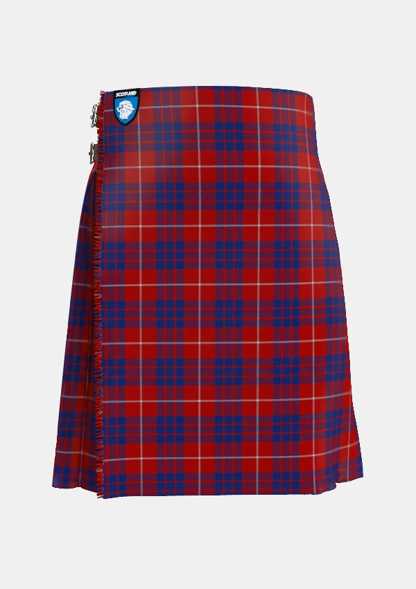 Traditional_Hamilton_Tartan_kilt_front_image_with_pleated_design_and_adjustable_buckles_for_men