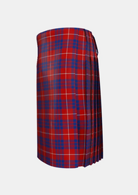 Traditional_Hamilton_Tartan_kilt_left_image_with_pleated_design_and_adjustable_buckles_for_men