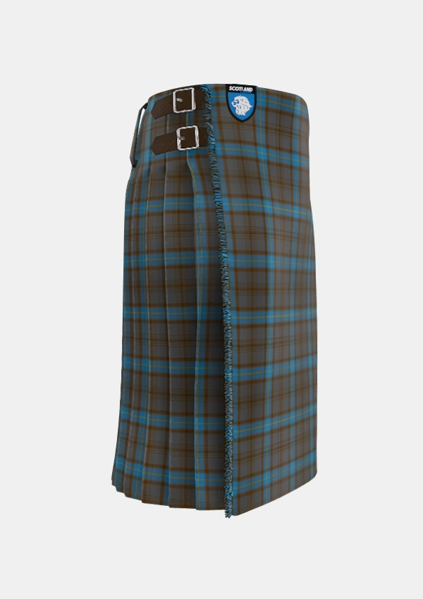 Traditional_Hanna_of_Leith_yellow_line_Tartan_5144_kilt_right_image_with_pleated_design_and_adjustable_buckles_for_men