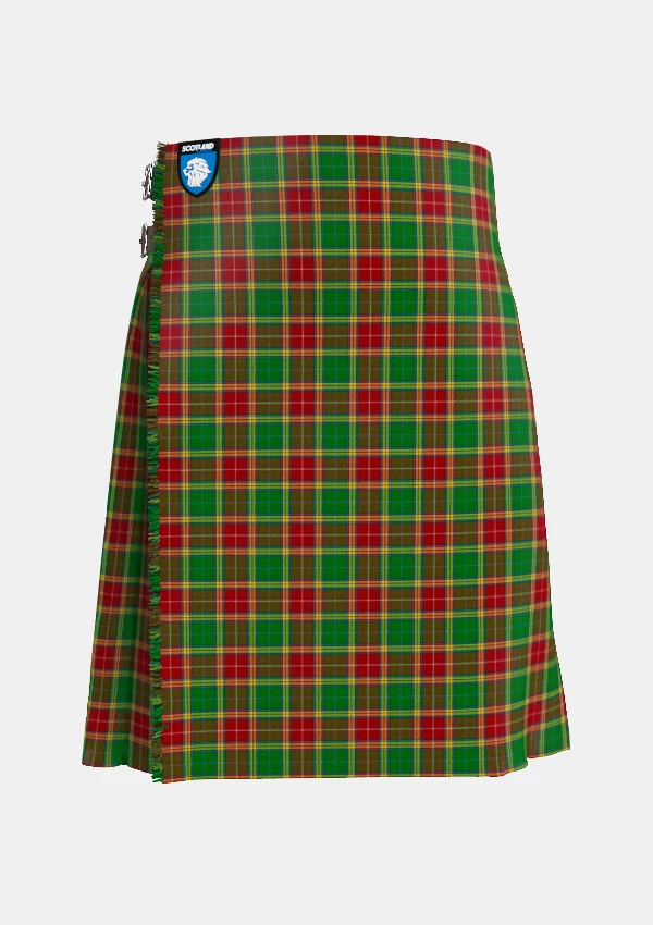 Traditional_Harper_tartan_kilt_front_image_with_pleated_design_and_adjustable_buckles_for_men