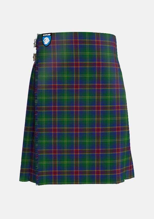 Traditional_Hart_of_Scotland_Tartan_kilt_4093_front_image_with_pleated_design_and_adjustable_buckles_for_men