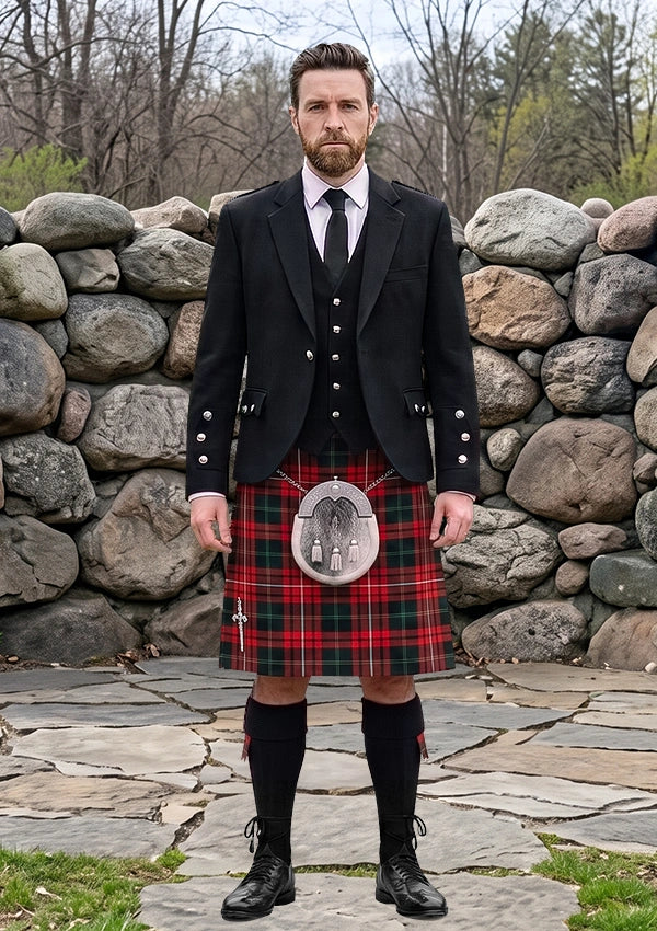 Traditional_Harvie_Tartan_1177_Kilt_and_Argyle_Jacket_Kilt_Outfit_front_image