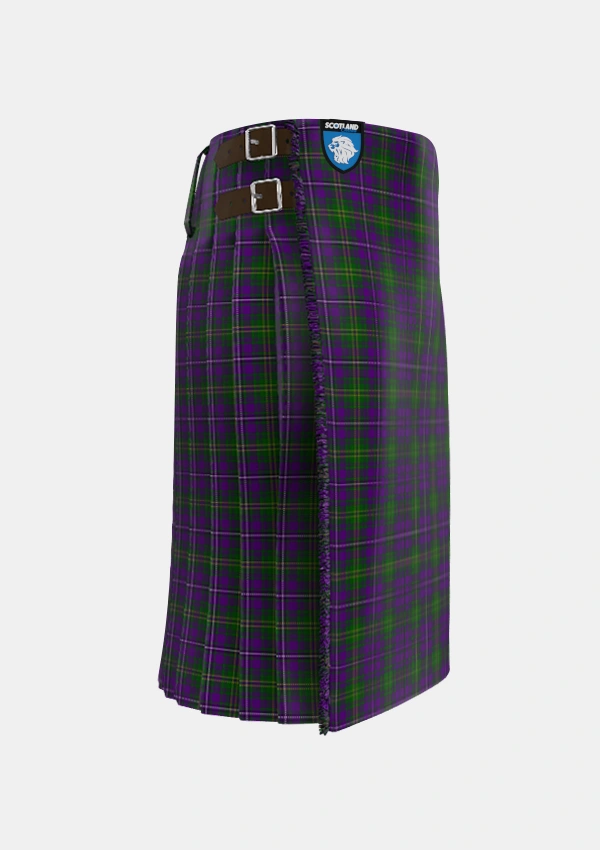Traditional_Hay_of_Megginch_Tartan_13994_kilt_right_image_with_pleated_design_and_adjustable_buckles_for_men