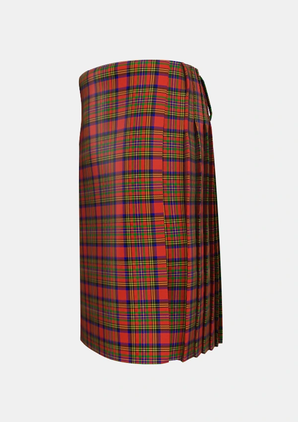 Traditional_Hepburn_2_Tartan_1381_kilt_left_image_with_pleated_design_and_adjustable_buckles_for_men