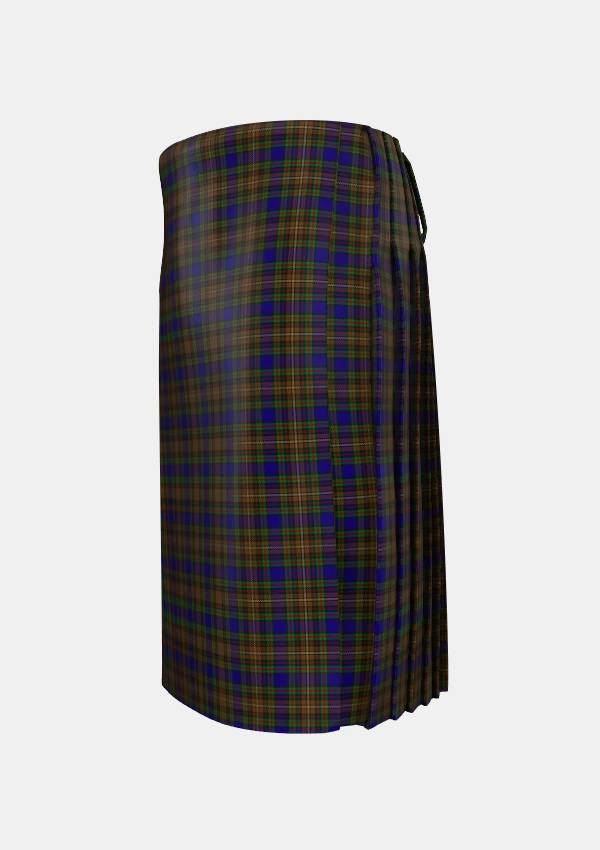 Traditional_Highfield_Hunting_Tartan_4182_kilt_left_image_with_pleated_design_and_adjustable_buckles_for_men
