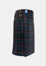 Traditional_Highland_Mist_Tartan_kilt_4585_right_image_with_pleated_design_and_adjustable_buckles_for_men