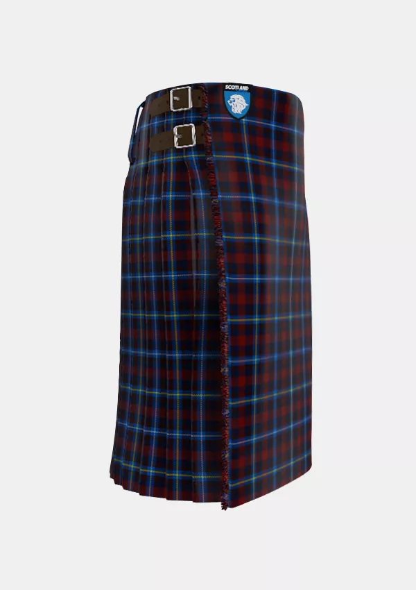 Traditional_Highland_Titles_Tartan_kilt_right_image_with_pleated_design_and_adjustable_buckles_for_men