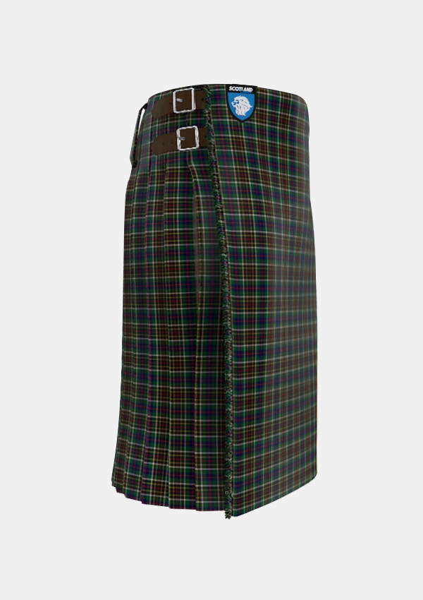 Traditional_Hislop_Hyslop_Hunting_2_Tartan_2135_kilt_right_image_with_pleated_design_and_adjustable_buckles_for_men
