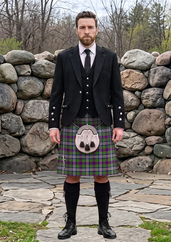 Traditional_Hobbs_Tartan_13241_Kilt_and_Argyle_Jacket_Kilt_Outfit_front_image