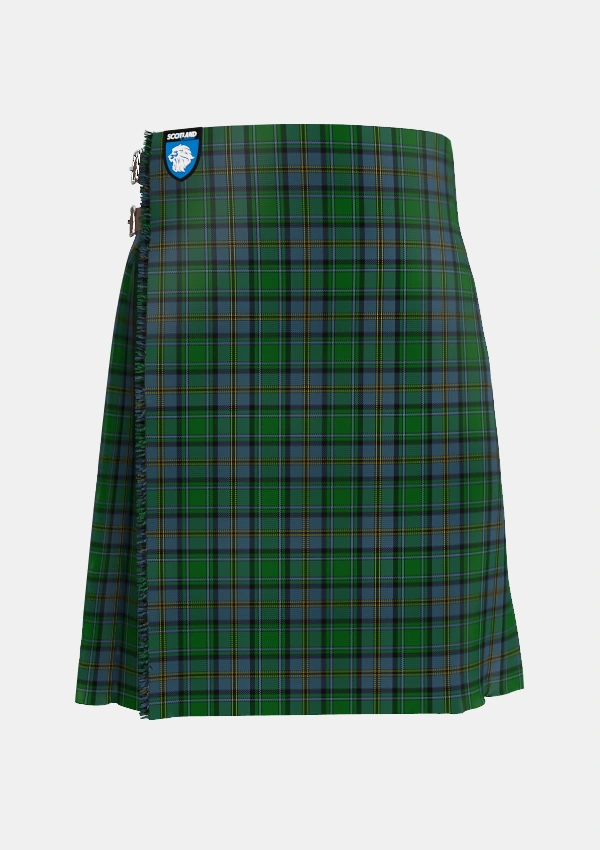 Traditional_Hope_Vere_Lochcarron_Tartan_7736_kilt_front_image_with_pleated_design_and_adjustable_buckles_for_men