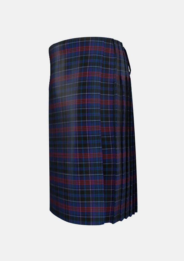 Traditional_Hopkins_Tartan_kilt_3233_left_image_with_pleated_design_and_adjustable_buckles_for_men