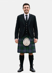Traditional_Hughes_tartan_2599_Kilt_and_Argyle_Jacket_Kilt_Outfits_front_image