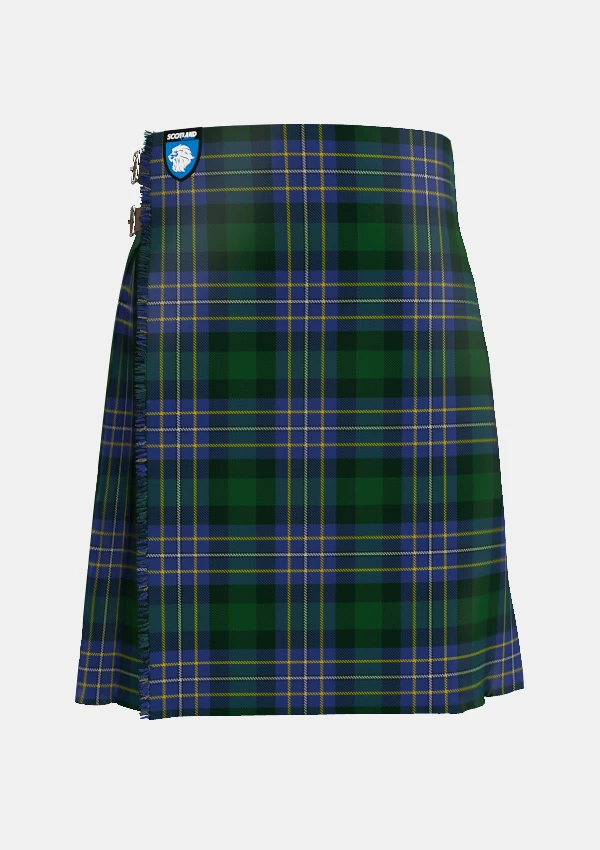 Traditional_Hughes_tartan_2599_front_image_with_pleated_design_and_adjustable_buckles_for_men