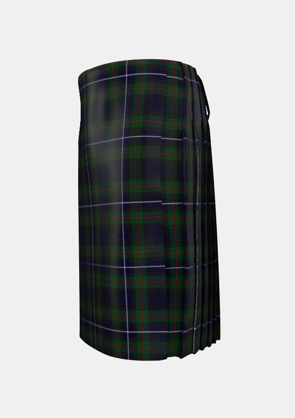 Traditional_Humphries_Tartan_kilt_left_image_with_pleated_design_and_adjustable_buckles_for_men