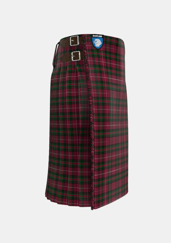 Traditional_Hunter_of_Bute_Personal_Tartan_6671_kilt_right_image_with_pleated_design_and_adjustable_buckles_for_men