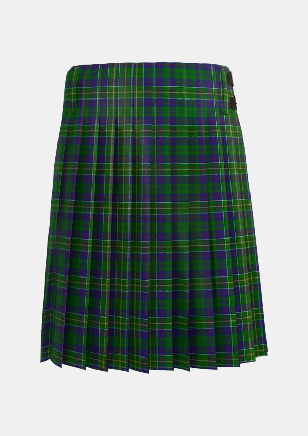 Traditional_Hunter_of_Hunterston_Tartan_719_kilt_back_image_with_pleated_design_and_adjustable_buckles_for_men