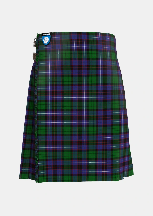 Traditional_Hunter_of_Peebleshire_2_Tartan_789_kilt_front_image_with_pleated_design_and_adjustable_buckles_for_men