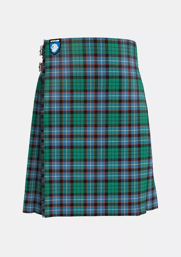 Traditional_Hunter_of_Peebleshire_tartan_kilt_front_image_with_pleated_design_and_adjustable_buckles_for_men