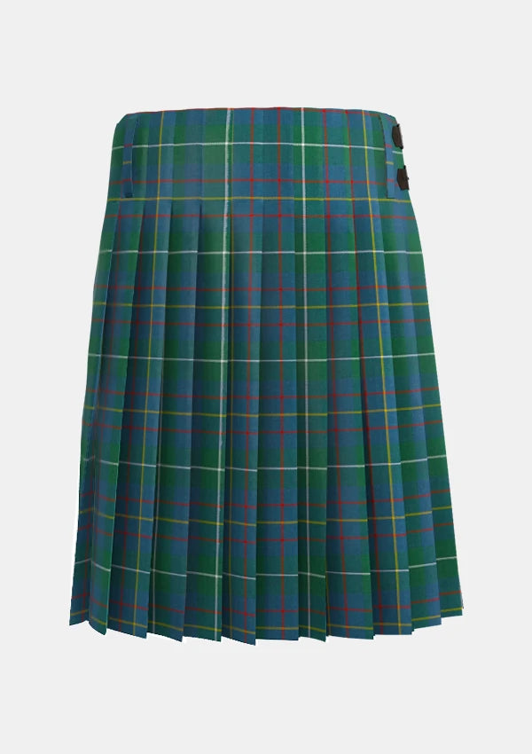 Traditional_Inglis_tartan_1798_kilt_back_image_with_pleated_design_and_adjustable_buckles_for_men