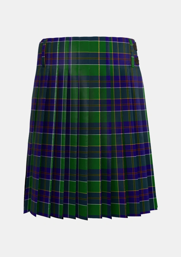 Traditional_Inkster_Tartan_2310_kilt_back_image_with_pleated_design_and_adjustable_buckles_for_men