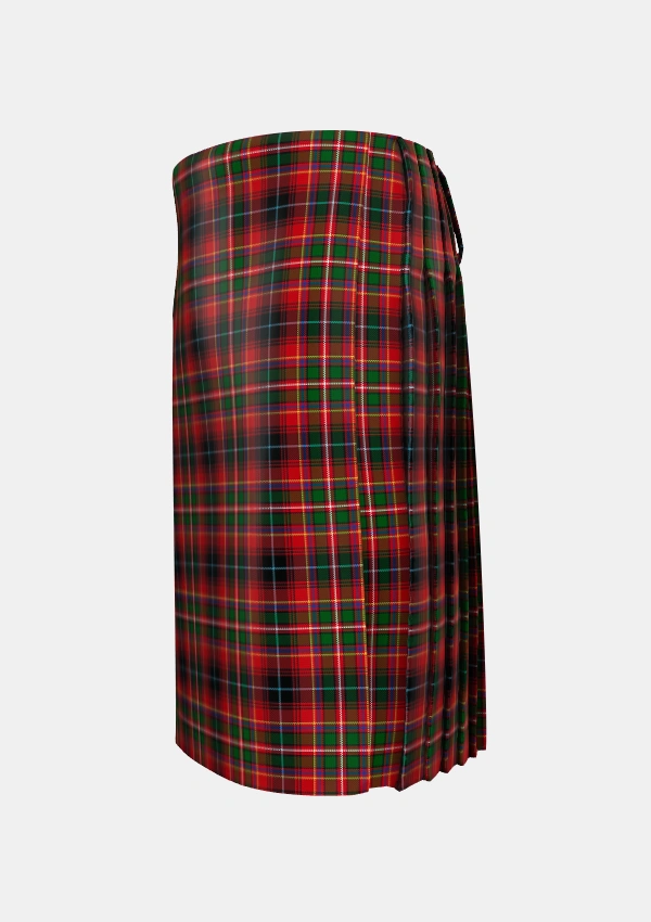 Traditional_Innes_of_Moray_Tartan_3387_kilt_left_image_with_pleated_design_and_adjustable_buckles_for_men