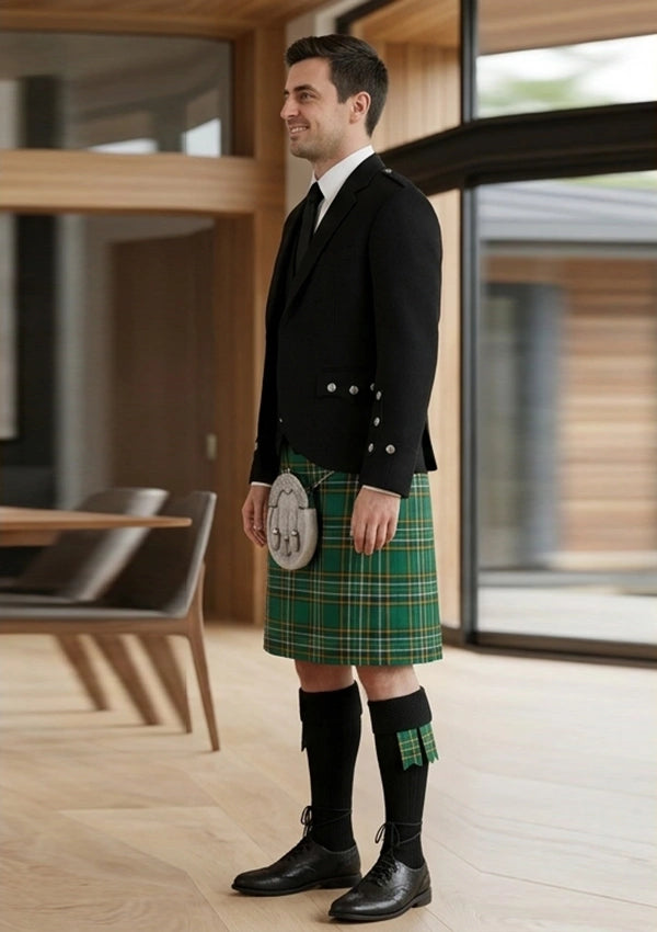 Traditional_Irish_National_tartan_Kilt_and_Argyle_Jacket_Kilt_Outfit_left_image
