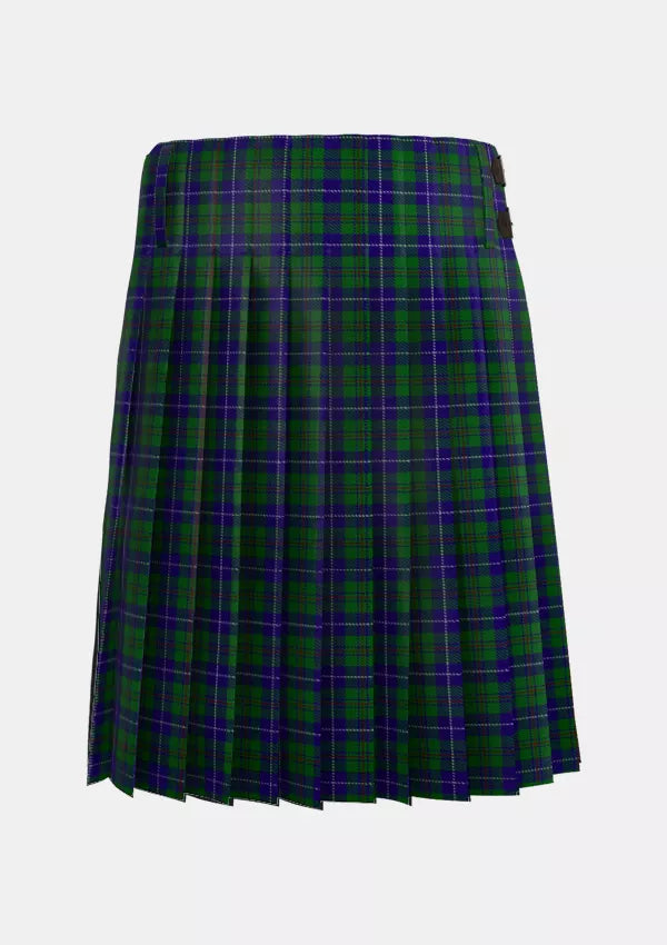 Traditional_Irving_of_Bonshaw_Tower_Tartan_2490_kilt_back_image_with_pleated_design_and_adjustable_buckles_for_men
