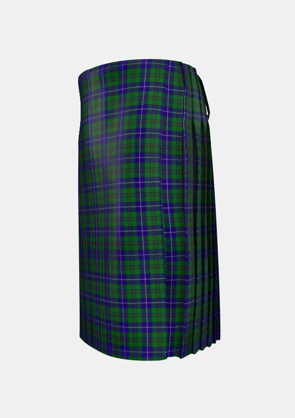 Traditional_Irving_of_Bonshaw_Tower_Tartan_2490_kilt_left_image_with_pleated_design_and_adjustable_buckles_for_men