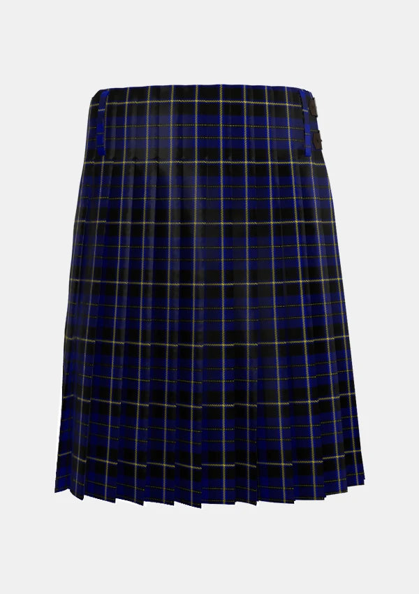 Traditional_Island_of_Barbados_Tartan_kilt_back_image_with_pleated_design_and_adjustable_buckles_for_men