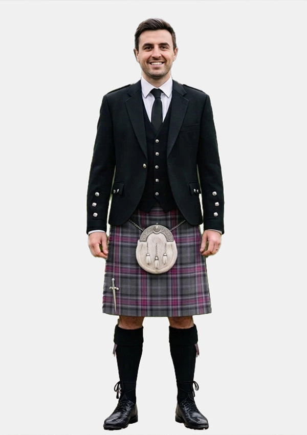 Traditional_Islay_Mist_tartan_12611_Kilt_and_Argyle_Jacket_Kilt_Outfits_front_image