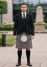 Traditional_Isle_of_Jura_Tartan_Kilt_and_Argyle_Jacket_Kilt_Outfit_front_image