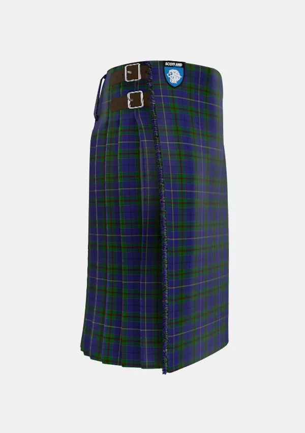 Traditional_Italian_Tartan_5285_kilt_right_image_with_pleated_design_and_adjustable_buckles_for_men