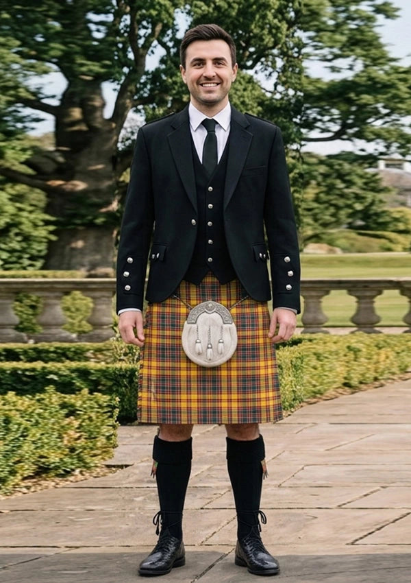 Traditional_Jacobite_tartan_1835_Kilt_and_Argyle_Jacket_Kilt_Outfit_front_image