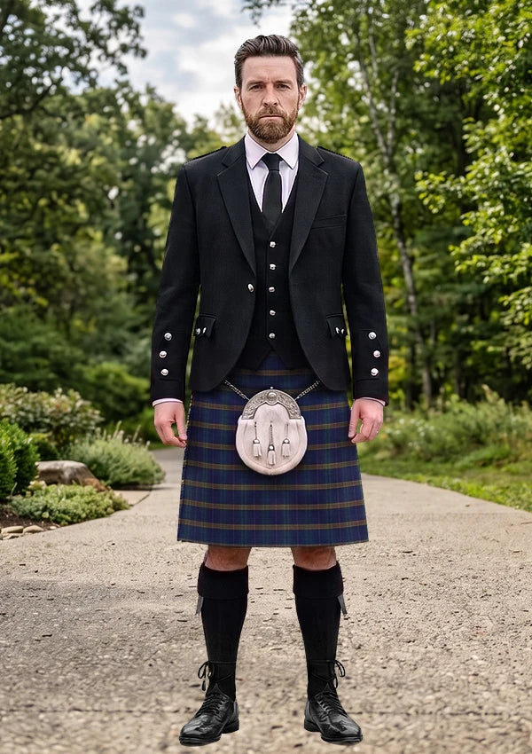 Traditional_Jenkins_of_Wales_Tartan_Kilt_and_Argyle_Jacket_Kilt_Outfit_front_image