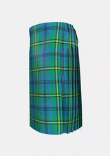 Traditional_Johnstone_Ancient_Tartan_kilt_left_image_with_pleated_design_and_adjustable_buckles_for_men
