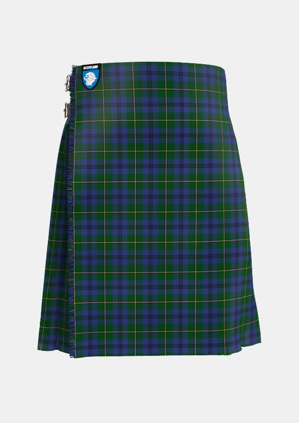 Traditional_Johnstone_Johnston_Tartan_1062_kilt_front_image_with_pleated_design_and_adjustable_buckles_for_men